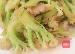 花菜炒五花肉的做法图解7