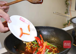 豆瓣腐竹鱿鱼丝的做法图解7