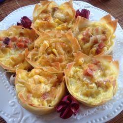 玉米火腿蛋奶塔的做法[图]