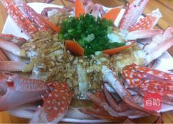 蒜蓉蒸花蟹的做法图解1