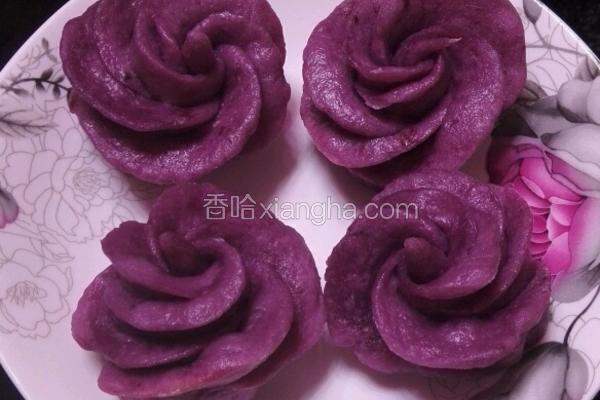 紫薯花苞馒头