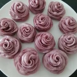 玫瑰花紫薯馒头的做法[图]