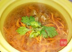 鲜虫草花猪展肉粉肠汤的做法图解5