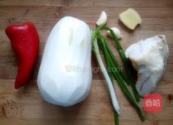 咸肉炒罗卜的做法图解1