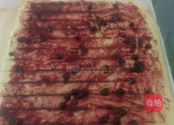 抹茶蓝莓海绵卷的做法图解1