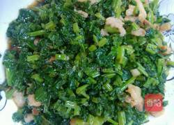 瘦肉抄芥菜。的做法图解5