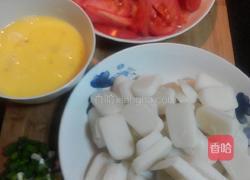 西红柿鸡蛋炒年糕的做法图解2