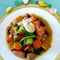 菠菜烩丸子的做法[图]