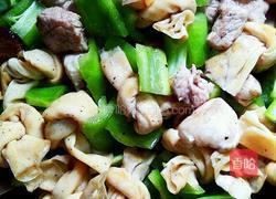 青椒百叶结炒肉块的做法图解6