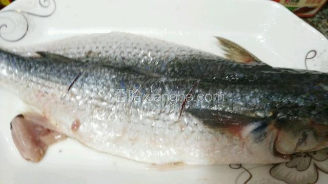 调味  放料酒  盐 涂在鱼身上  内外都要
