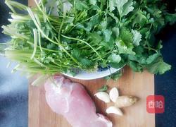 肉末香菜的做法图解1