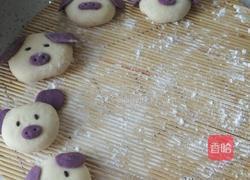 紫薯小猪豆沙包的做法图解15
