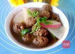 牛肉丸子氽萝卜的做法图解6