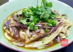 Illustration of how to make hand-shred eggplant 9