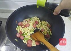 蒜肠炒玉米的做法图解4