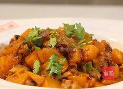 南瓜豆豉蒸鸡丁的做法图解7