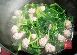 小白菜汆丸子汤的做法图解10