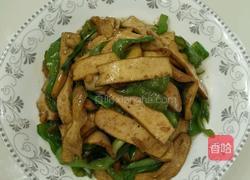 青椒炒香干的做法图解3