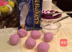 紫薯糯米椰丝饼的做法图解4