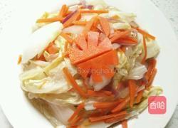 大白菜炒洋葱胡萝卜的做法图解1