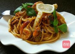 意大利面(青酱白兰地海鲜通心面)的做法图解11