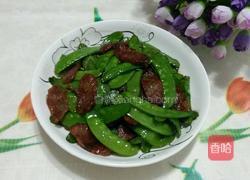 荷兰豆炒腊肠的做法图解6