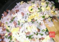 鸡蛋火腿肠炒饭的做法图解5