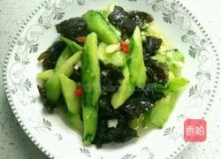 辣炒木耳黄瓜的做法图解5