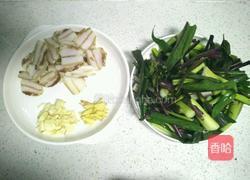 腊肉炒菜苔的做法图解1