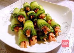 凉拌黄瓜卷火腿的做法图解4