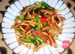 Illustration of how to stir-fry bacon with folded ears root 10