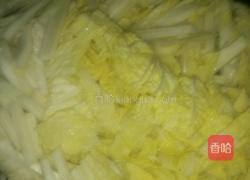 娃娃菜炒粉丝的做法图解3