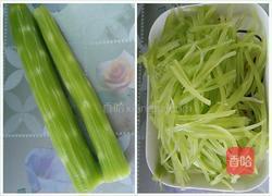 莴笋炒肉丝的做法图解1