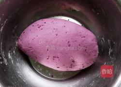 紫薯皮白菜素馅蒸包的做法图解3