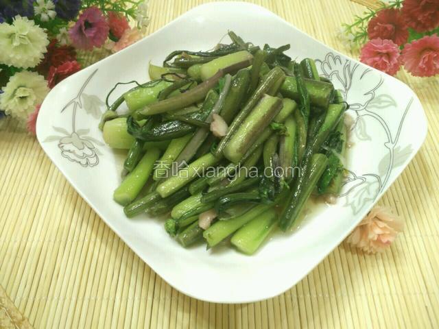 清炒红菜苔