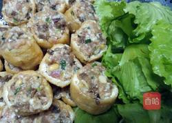 肉酿油豆腐,生菜的做法图解6