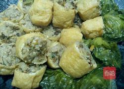 肉酿油豆腐,生菜的做法图解8