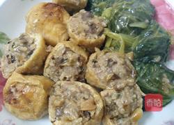 肉酿油豆腐,生菜的做法图解9