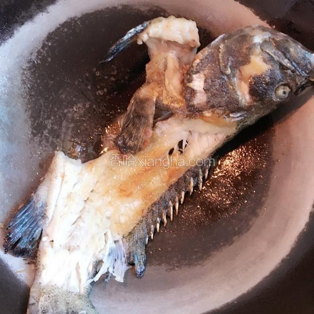 起油锅，将鱼的两边稍稍煎出金黄色。