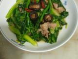 香菇油菜炒肉片的做法[图]