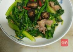 香菇油菜炒肉片的做法图解6