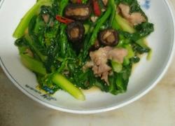 香菇油菜炒肉片