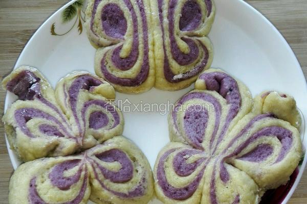 蝴蝶紫薯馒头