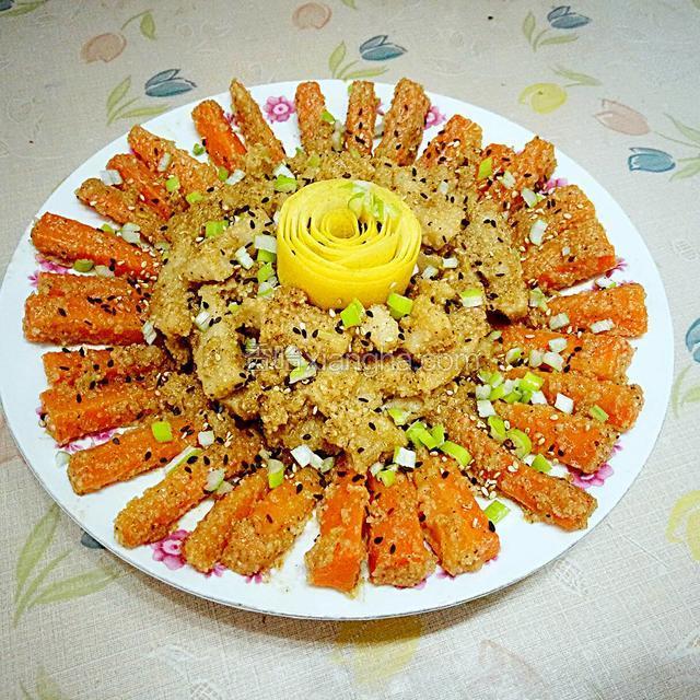 粉蒸胡萝卜藕