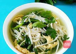 西洋菜金针菇蛋花汤的做法图解8