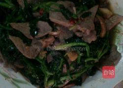 猪肝菠菜的做法图解6