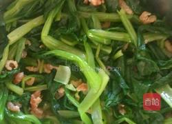 小油菜拌虾仁的做法图解3