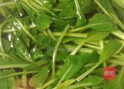 小油菜拌虾仁的做法图解1