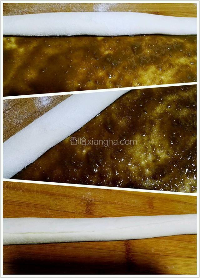 从一边卷起，末梢边捏紧，粗细搓均匀