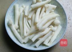 双丝白玉菇炒肉丝的做法图解3